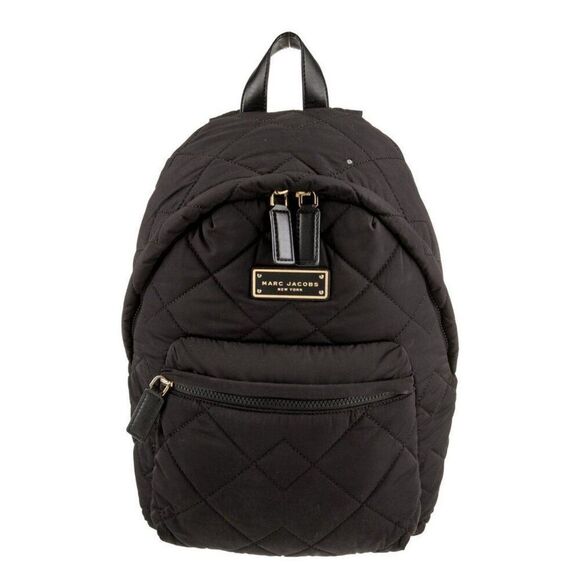 marc jacobs Authentic Solid Black  nylon quilted backpack main image 9